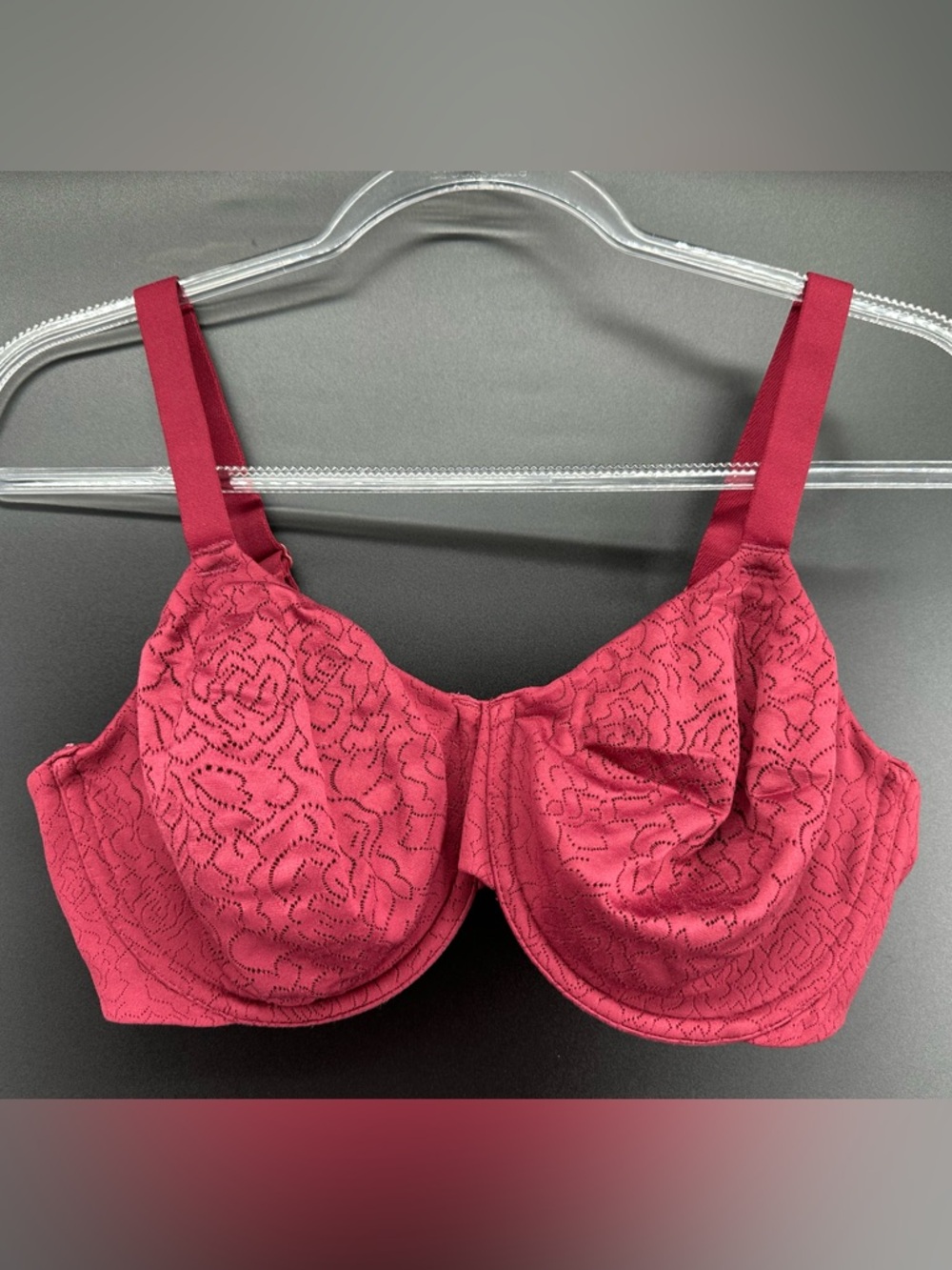 Wacoal Bra 38DD Underwire 855345 inside Job Underwire Bra RED